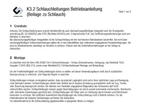 Schlauchleitungen Betriebsanleitung 