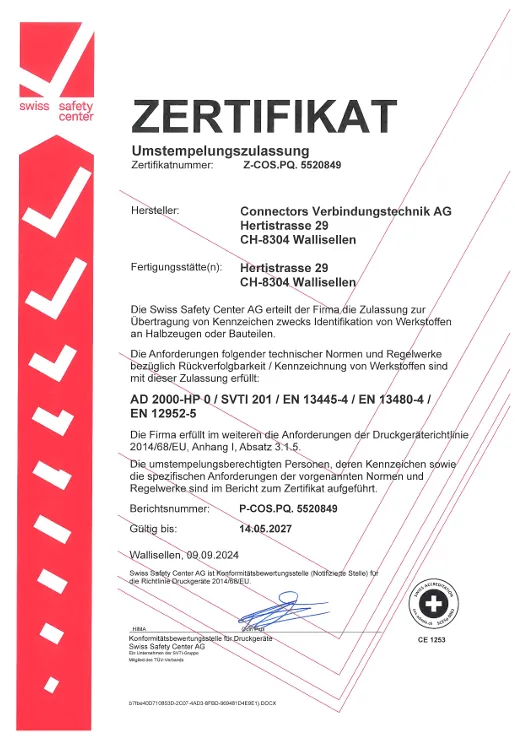 Quality Certificate